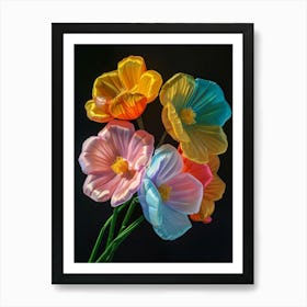 Bright Inflatable Flowers Evening Primrose 2 Art Print