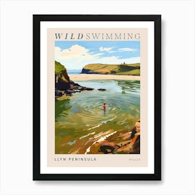 Wild Swimming At Llyn Peninsula Wales 2 Poster Art Print