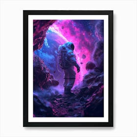 Space Astronaut In Space 3 Art Print
