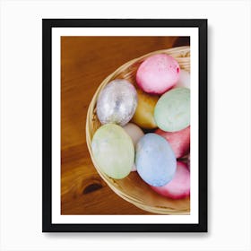 Easter Eggs In A Basket 9 Art Print