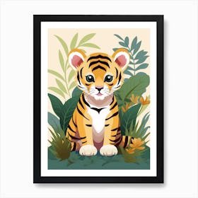 Baby Animal Illustration  Tiger 1 Art Print