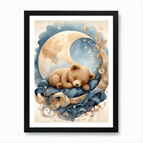 Teddy Bear Sleeping 1 Art Print