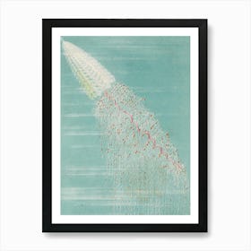 Vintage Jellyfish In Flight Art Print