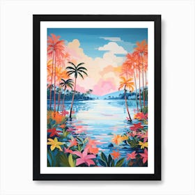 An Oil Painting Of Bora Bora, French Polynesia 4 Art Print