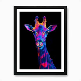 Colorful Giraffe Art Print