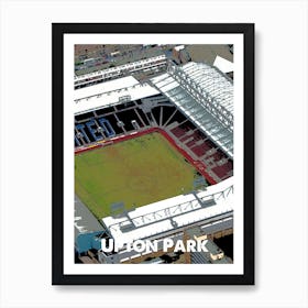 Upton Park, West Ham, Stadium, Football, Art, Soccer, Wall Print, Art Print Art Print