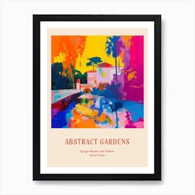 Colourful Gardens Vizcaya Museum And Gardens Usa 1 Red Poster Art Print