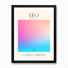 Leo 2 Zodiac Sign Art Print