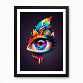 Surreal Eye, Symbol, Third Eye Tattoo 2 Art Print