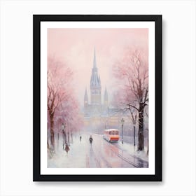 Dreamy Winter Painting Glasgow United Kingdom 2 Art Print