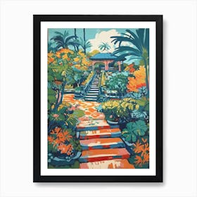 Nong Nooch Tropical Gardens, Thailand, Painting 2 Art Print