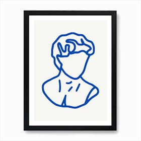 Bust Of A Man Monoline Minimalist Art Print