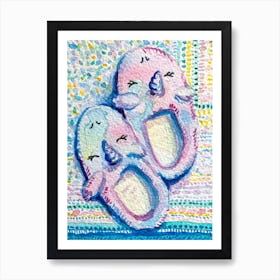 Unicorn Slippers Art Print