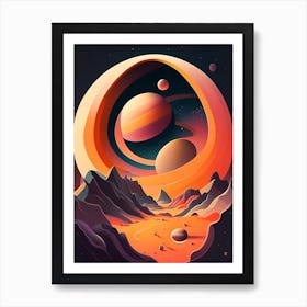 Kuiper Belt Comic Space Space Art Print