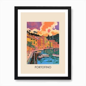 Portofino Italy 13 Vintage Travel Poster Poster