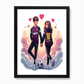 Barca couple ❤️ canvas Art Print