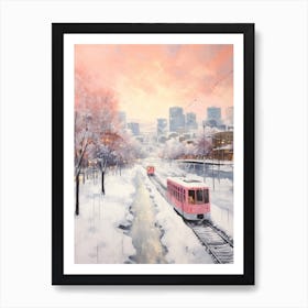 Dreamy Winter Painting Denver Colorado Art Print