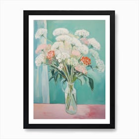 A Vase With Queen Anne S Lace, Flower Bouquet 1 Art Print