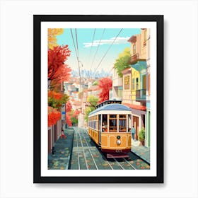 Istanbul In Autumn Fall Travel Art 1 Art Print