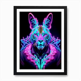 Neon Lynx Art Print