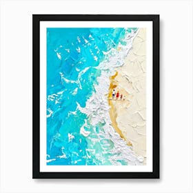 Family Beach Painting Art Print