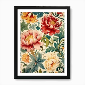 Floral Wallpaper Pattern 3 Art Print