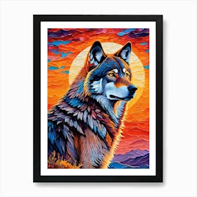 Wolf Painting Art Print