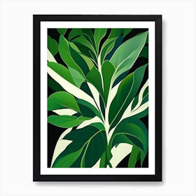 Solomon S Seal Leaf Vibrant Inspired Art Print