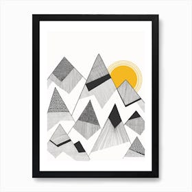 Mountains Sunrise Art Print