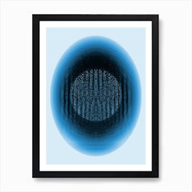 Dark Cosmic Egg Blue 1 Art Print
