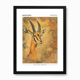 Antelope Pastel Watercolour 3 Poster Affiche