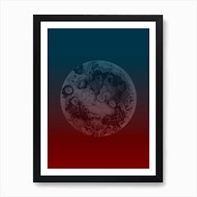 Light Moon Red Blue Art Print