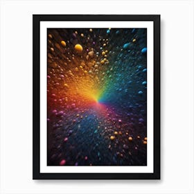 Abstract Rainbow Print Poster