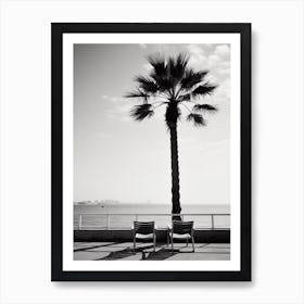 Tel Aviv, Israel, Mediterranean Black And White Photography Analogue 5 Art Print