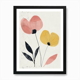 Orlando Flower Market Boho Minimalist Style 1 Art Print