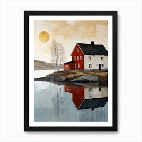 House By The Lake, Stockholm Art Print