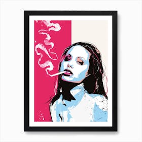 Angelina Jolie Pop Art Art Print