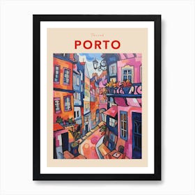 Porto Portugal Fauvist Travel Poster Art Print