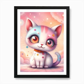 The Adventures of Twinkle the Happy Cat: A Cute Kitten Artwork For Children Art Print