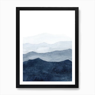 Mountains Ombre Art Print