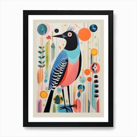 Colourful Scandi Bird Coot 3 Art Print