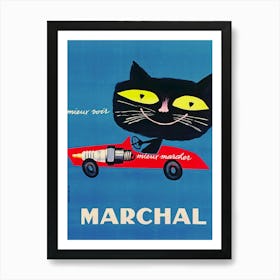 Vintage Marchal Cat Art Print