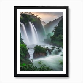 Ban Gioc–Detian Falls, Vietnam And China Realistic Photograph (2) Art Print