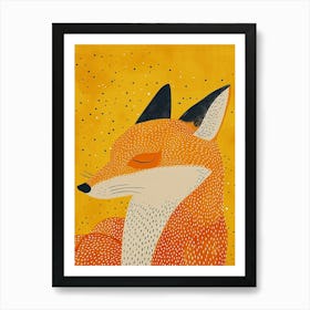 Yellow Fox 3 Art Print