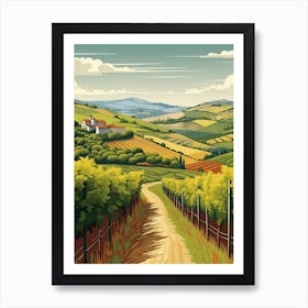 The Camino Portugal 1 Vintage Travel Illustration Art Print