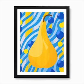 Pear and Dots Pop Art 1 Art Print