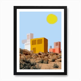 Cabin In The Desert Art Print