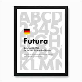 Futura font poster, 1957 — design typography poster 1 Poster