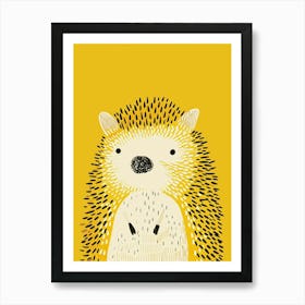 Yellow Hedgehog 4 Art Print