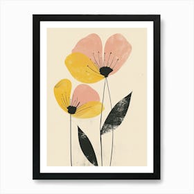 Tulsa Flower Market Boho Minimalist Style Art Print